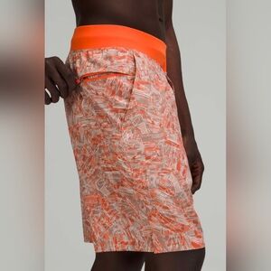 Lululemon T.H.E. Short Linerless Parallel Divide 9” Warm Coral Multi Sz L